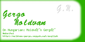 gergo moldvan business card